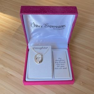 NEW Silver Plated Daughter Necklace